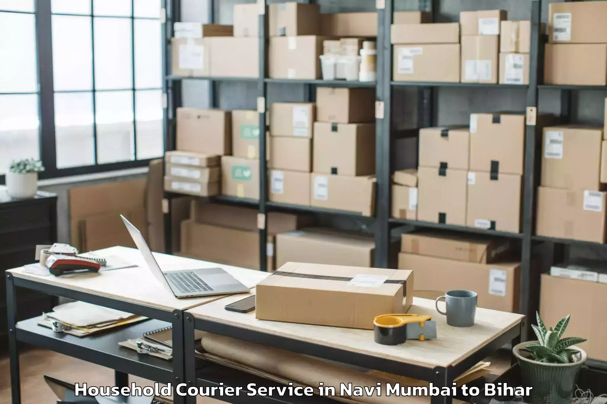 Trusted Navi Mumbai to Parwalpur Household Courier